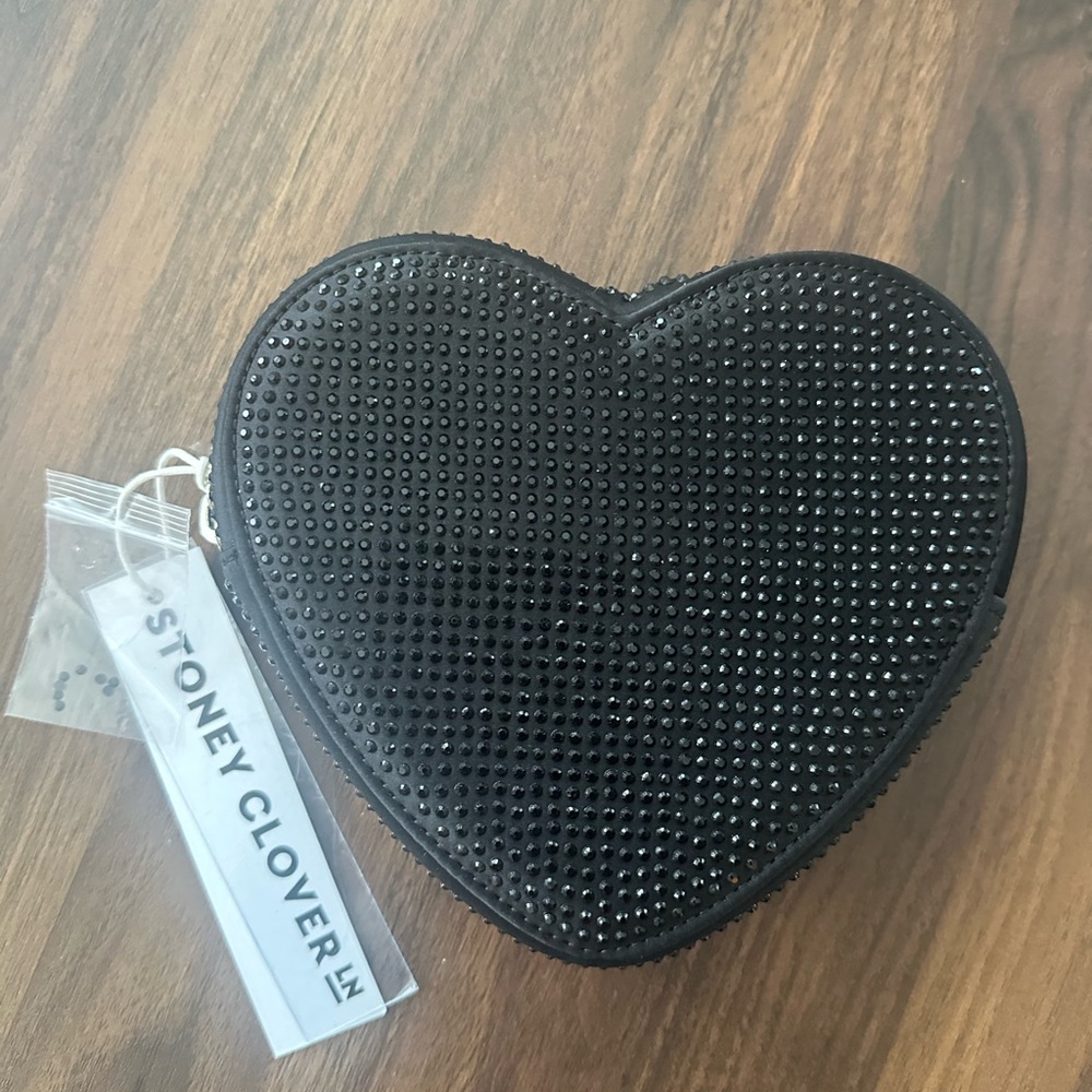 Stoney Clover Lane Black Heart Bag - Picture 1 of 3
